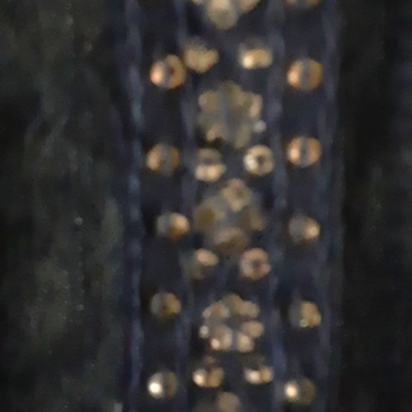 Chicos sz 3 Jean's Jacket with studs and beaded pit 22 inches - Picture 4 of 6